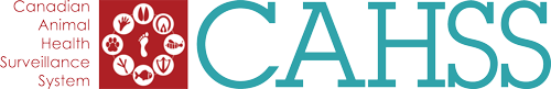 Canadian Animal Health Surveillance System (CAHSS) logo in English.